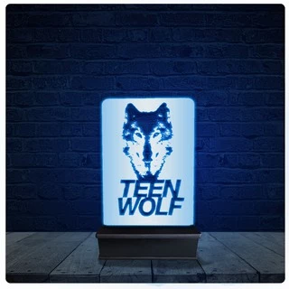 Luminária Led Acrilico Abajur - Teen Wolf