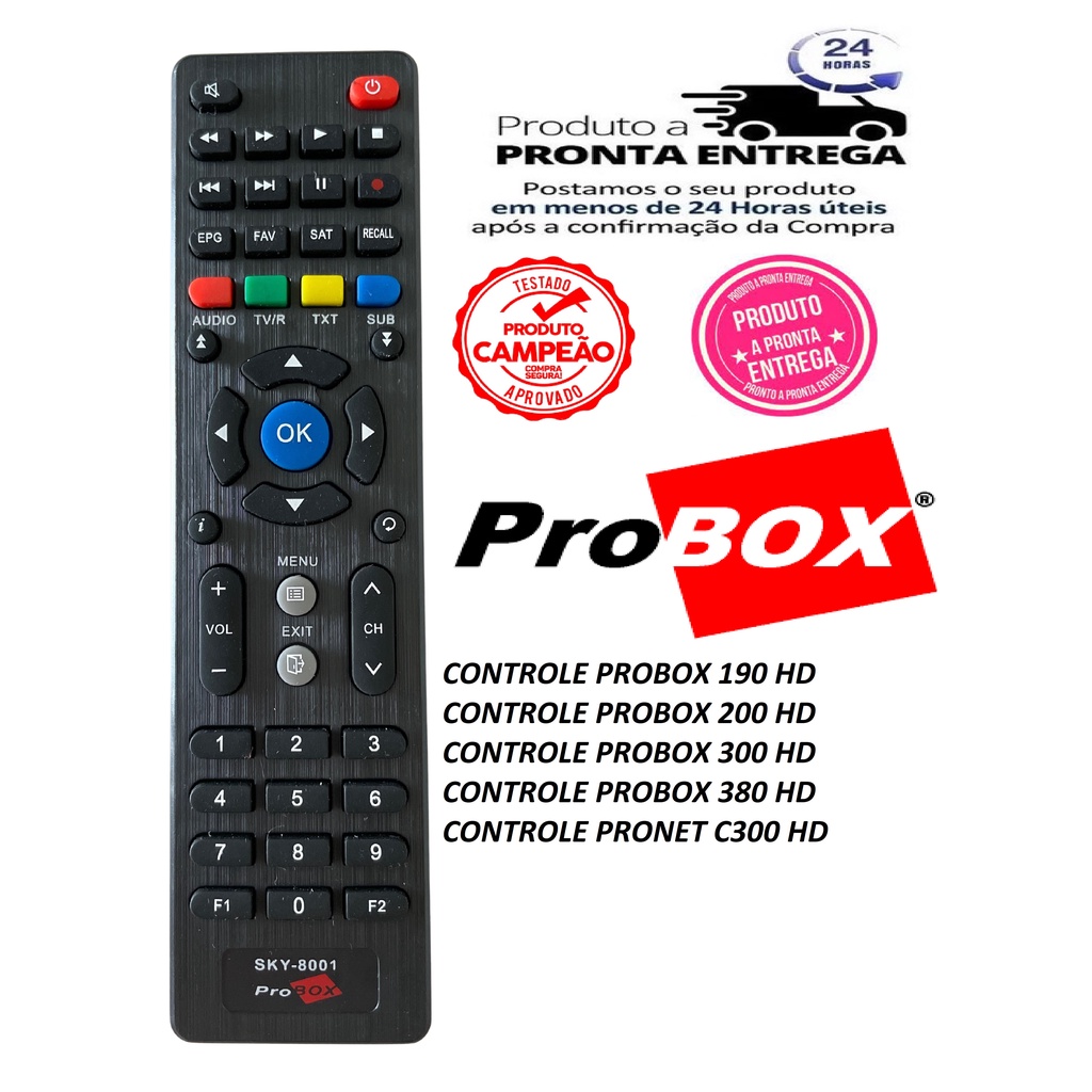 Controle Probox 200 HD Pronta Entrega | Shopee Brasil