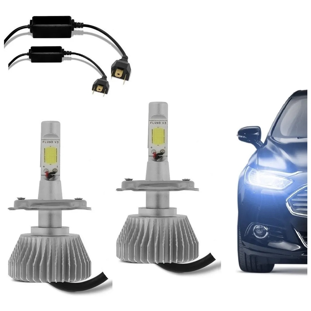 Kit Lâmpada Led Automotiva H8 6k Farol Efeito Xenon | Shopee Brasil