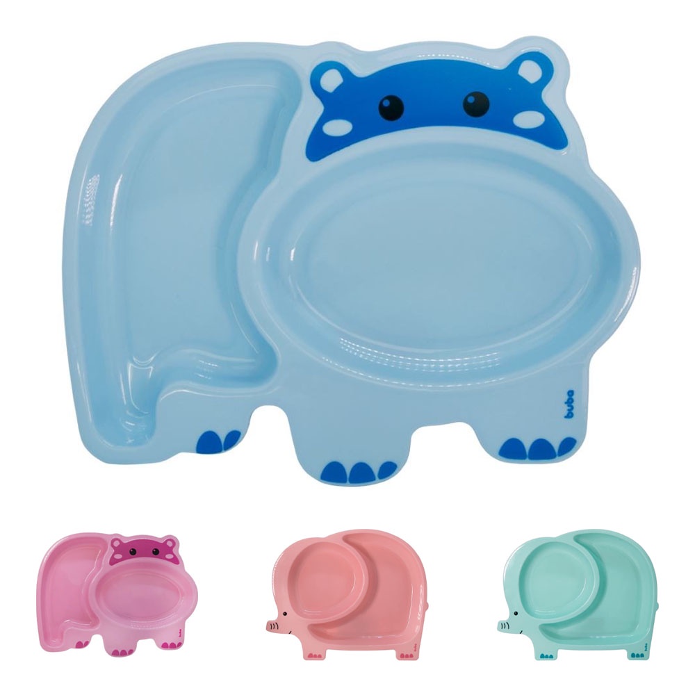 Prato Alimentação Infantil Bebe Criança Com Divisórias Buba