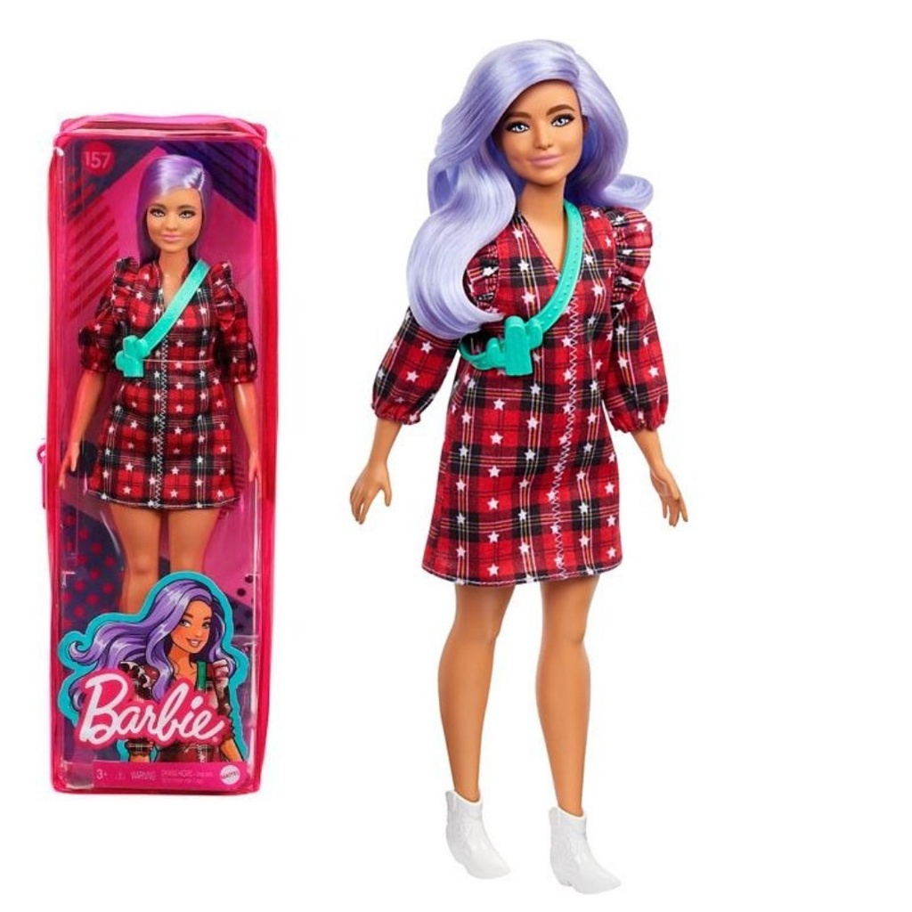 Boneca Barbie Fashionistas Curvy Plus Size Moderna Cabelo Lilás - Roupa  Fashion Vestido Xadrez Vermelho Botas E Bolsa De Cacto - Número 157 -  Mattel Brinquedos no Shoptime