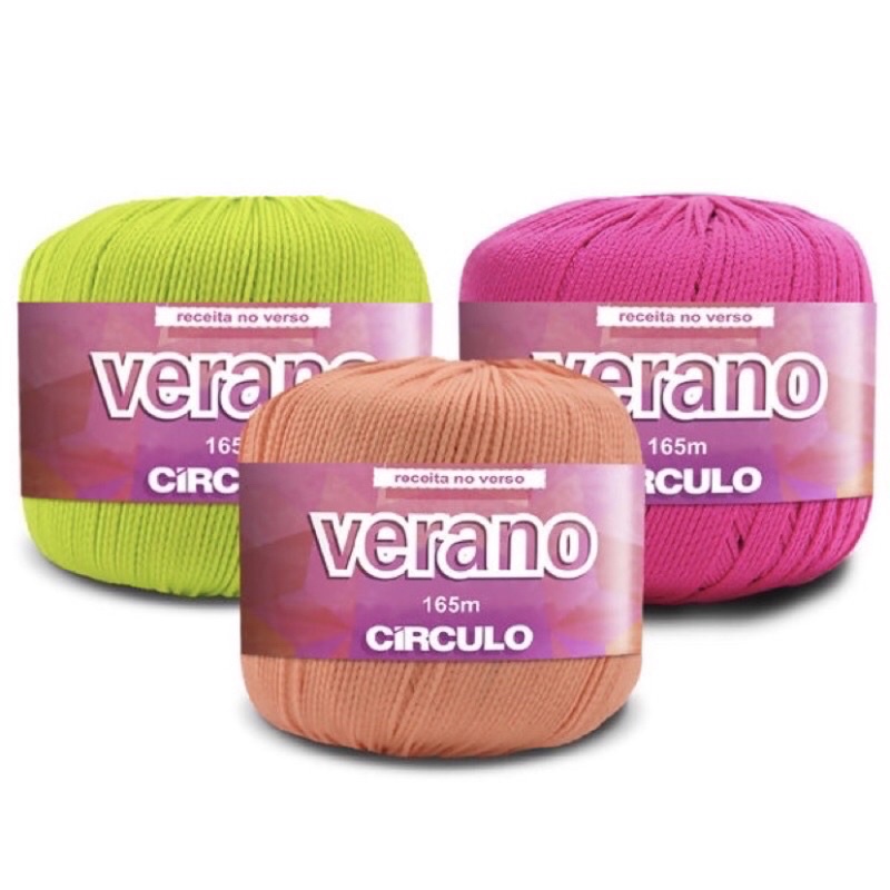Linha Fio Verano 165m/50g - Círculo Cores Variadas - Crochê/ Tricô ...