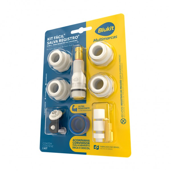 Kit Salva Registro Fácil 9 Em 1 Blukit Abs Universal