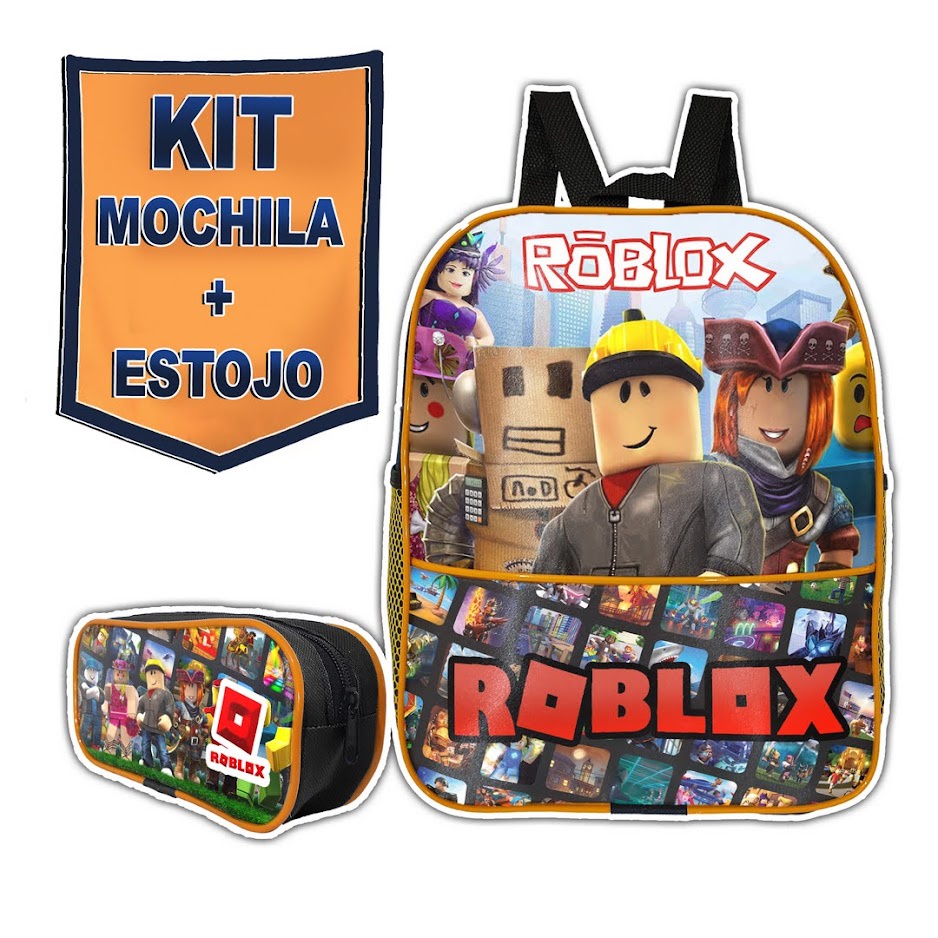 Kit Mochila Escolar Personalizada Roblox Menina