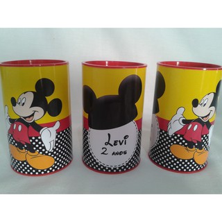 15 Lembrancinha Cofrinho Personalizado Mickey Baby