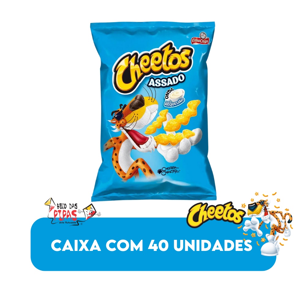 Kit 40 Cheetos Requeijão - 20g - Elma Chips - Mag Doces e Variedades