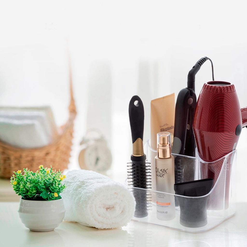 Organizador De Banheiro Secador Chapinha Porta Maquiagem | Shopee Brasil