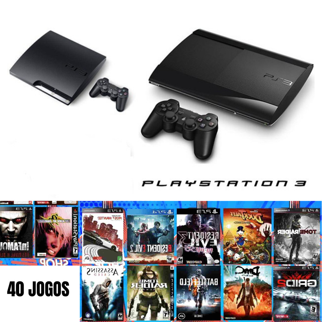 Play 3 Usado Ps3 Playstation 3 Com 45 Jogos 1 Controle