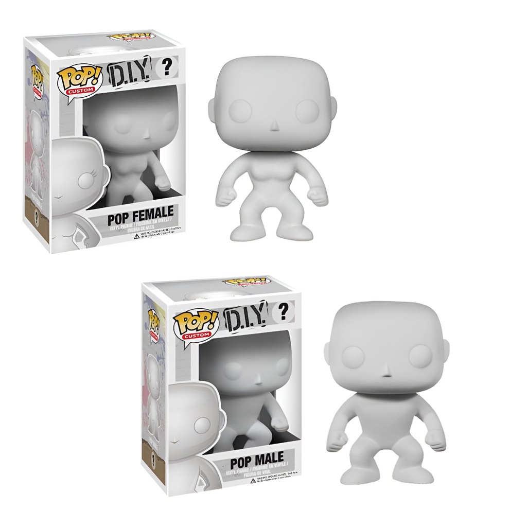 Funko Pop DIY Figuras Masculinas Femininas Toy Blank Personalizado Faça Seu Próprio Presente De Aniversário