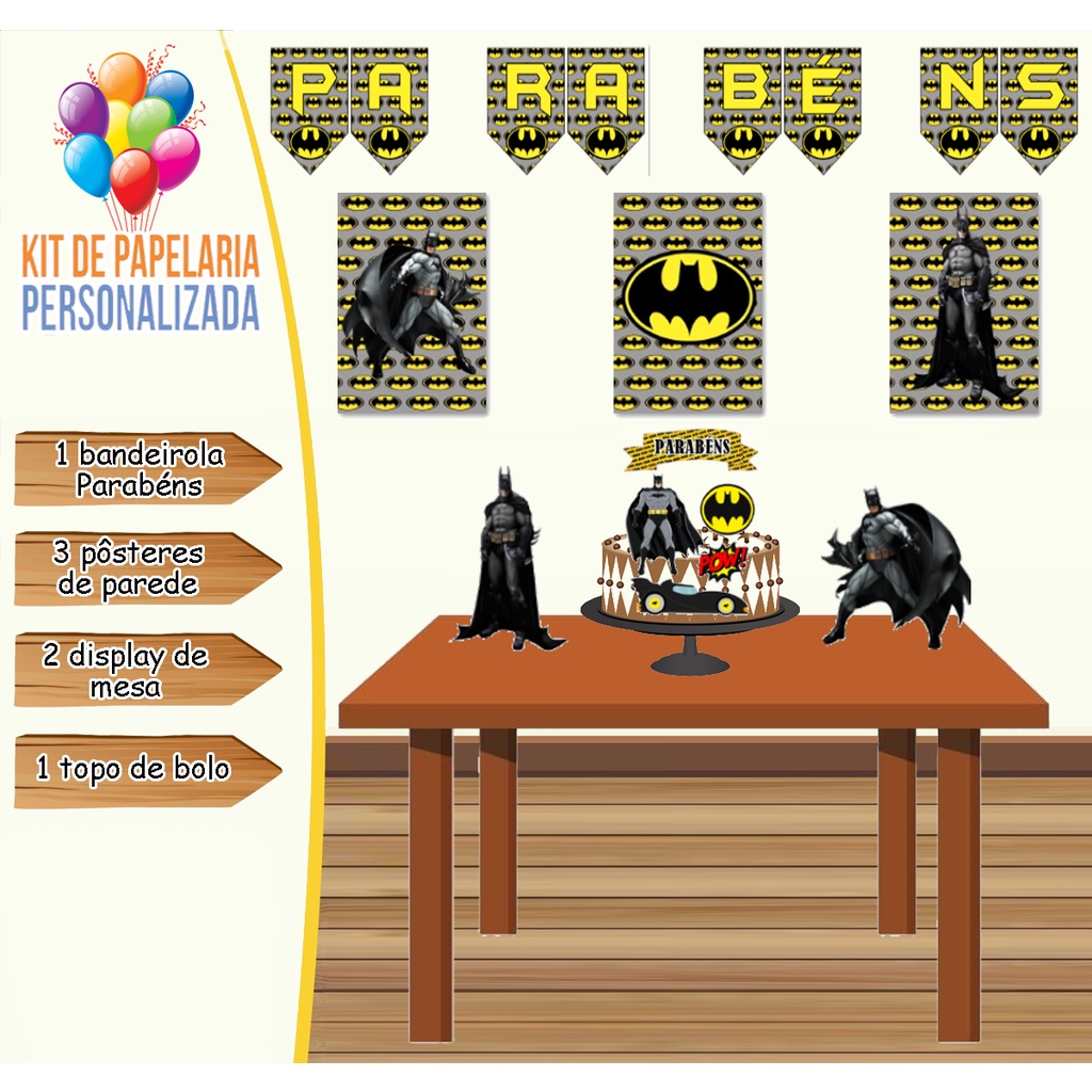 Kit festa Batman Personalizado