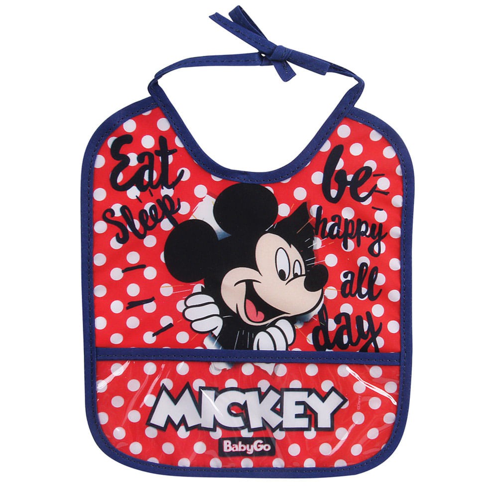 Babete Impermeável Com Mangas Mickey Disney