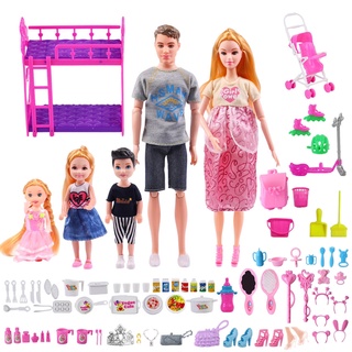 Casa de boneca Barbie grávida barbie kit Família Mamãe Grávida