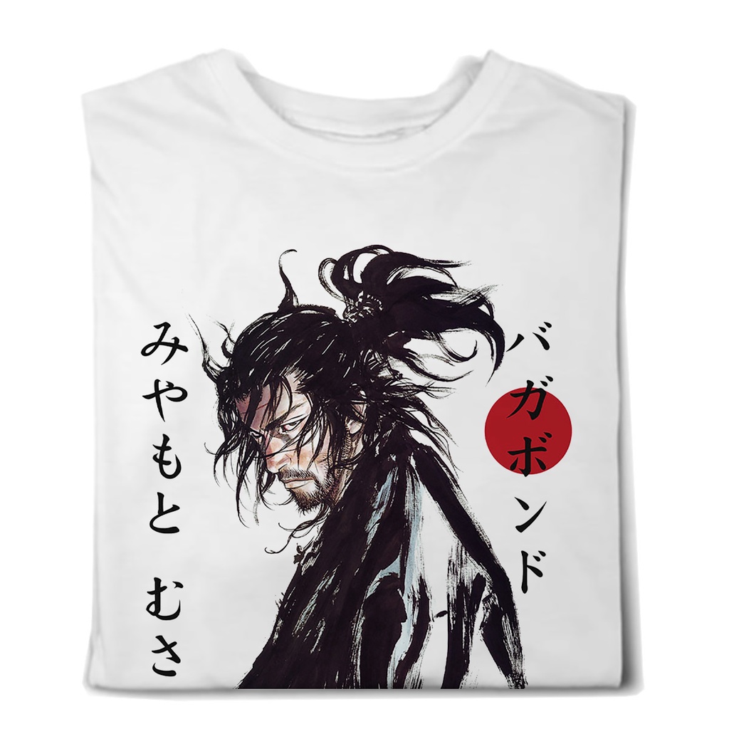 Camiseta Camisa Vagabond Musashi Mangá Anime Samurai Takehiko Inoue Eiji Yoshikawa