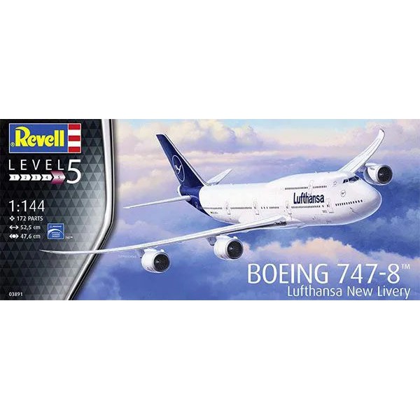 Revell B 747-8 Lufthansa　新塗装機　レベル　1/144 Boeing 747-8 Lufthansa - 1/144 - Revell 04275 | Amazon.com.br