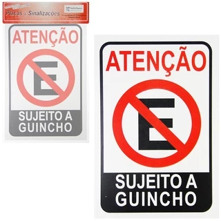 Placa Indicativa Atencao Proibido Estacionar