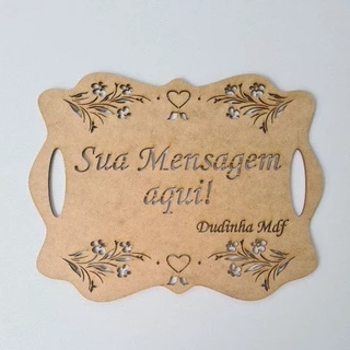 Placa para casamento personalizada 30x23 em mdf cru de 3mm