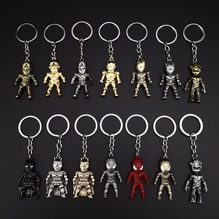 The Avengers Iron Man Homem-Aranha Capitão América s Disney Thanos Chaveiro Chaveiro Chaveiro de metal Parte B