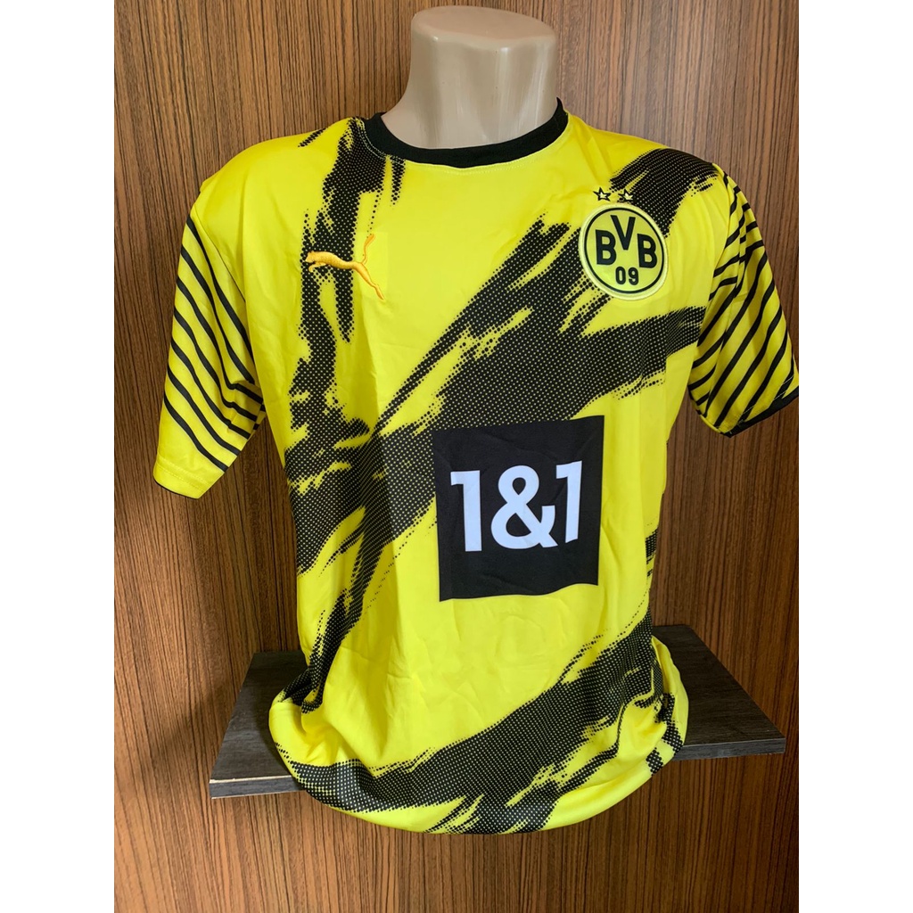 Borussia Dortmund Bvb 2021 2022 Camiseta De Futebol Amarelo Versao Do Jogador Shopee Brasil