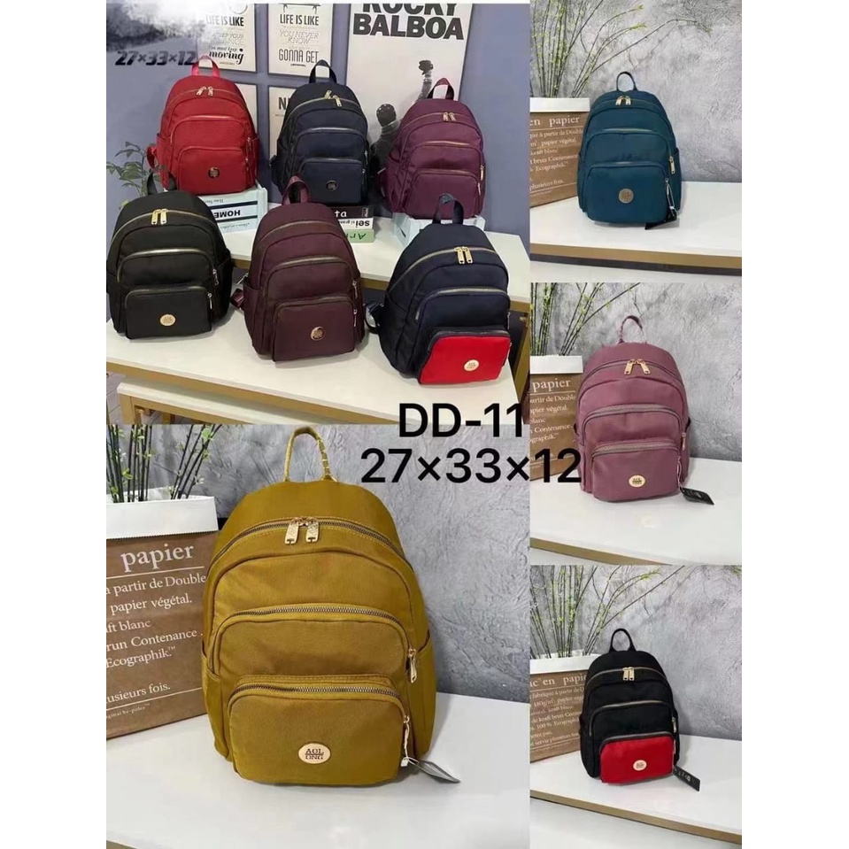 Mochila feminina imperme vel casual nylon refor ada Miss Dong