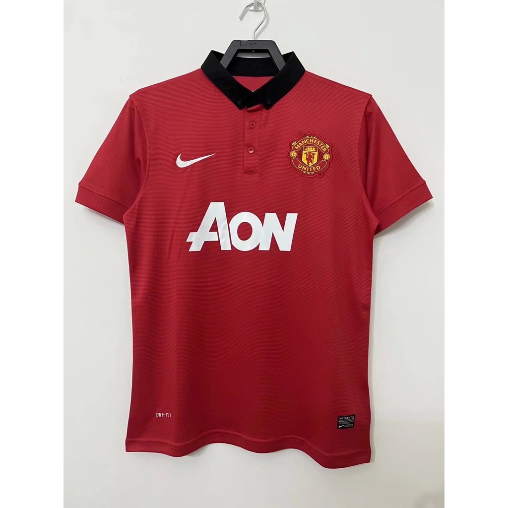 1314 Manchester United Home Retro Camisa De Futebol De Alta Qualidade Manga Curta
