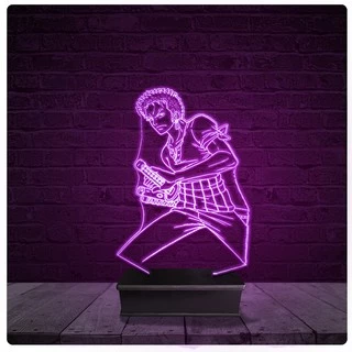 Luminária e Abajur Acrílico Led - Zoro One Piece