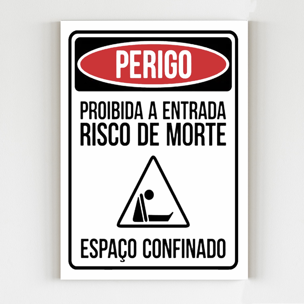 Placa De Aviso Perigo Proibida A Entrada Risco De Morte Mdf Shopee Brasil