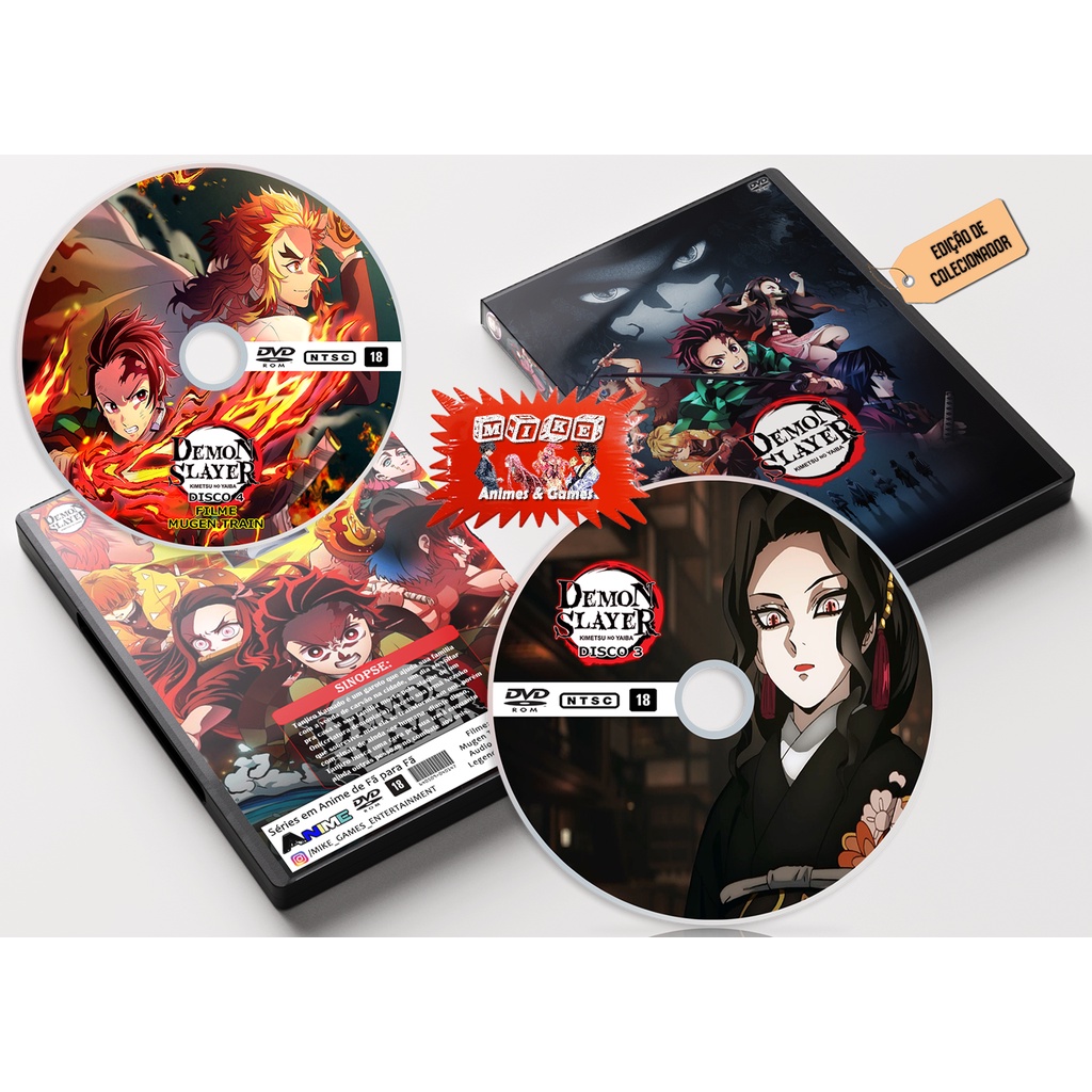 Dvd Demon Slayer Dublado + Filme Mugen Train Dual