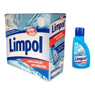 kit lava louças para máquina - Sabão em Pastilha Limpol 25 unidades + 1 Secante Abrilhantador 100mL