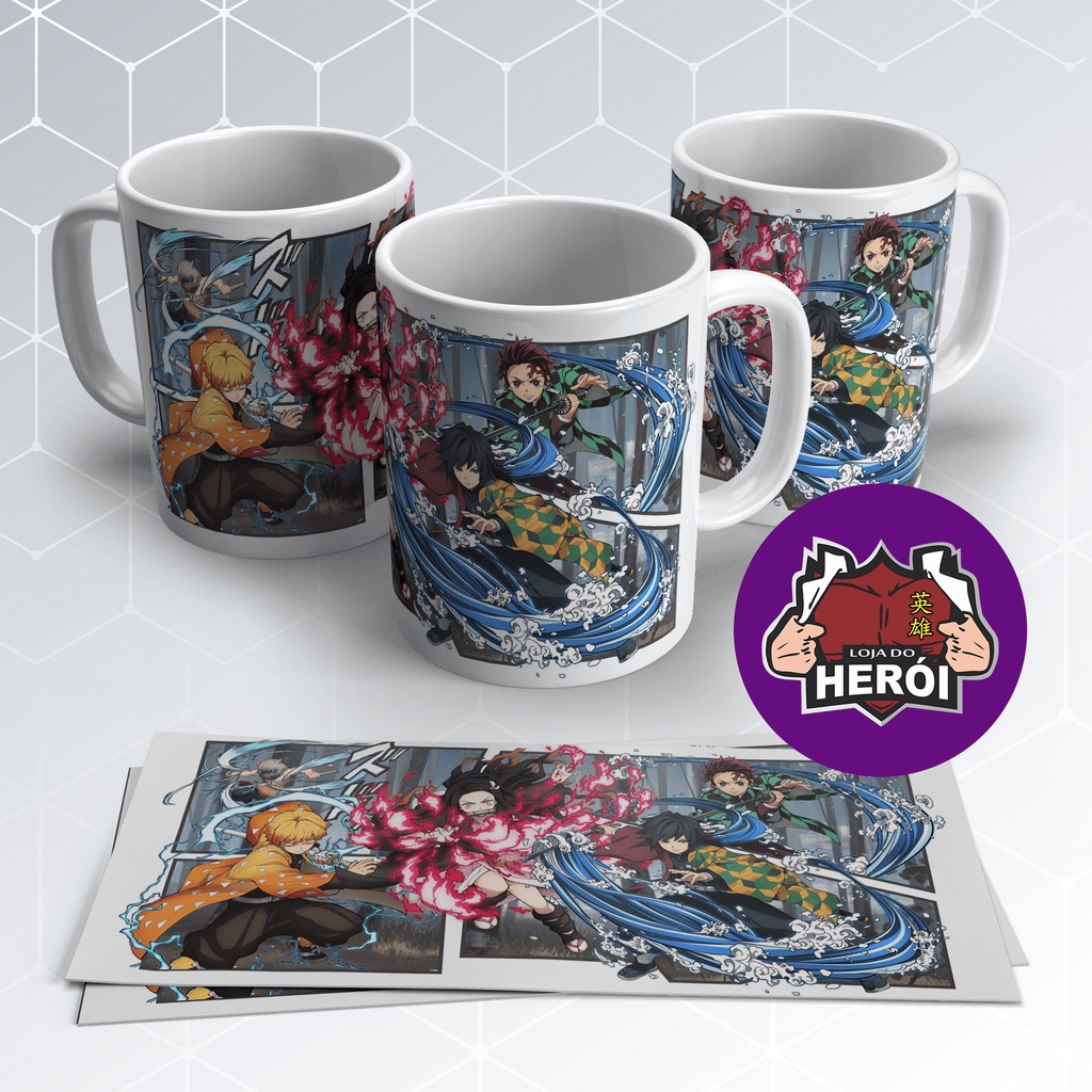 Caneca Demon Slayer Tanjiro & Zenitsu & Inosuke