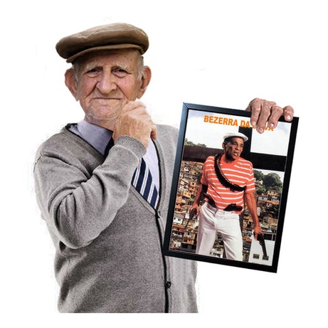 Quadro Com Moldura Bezerra Da Silva 03 Tamanho A4 30x21cm