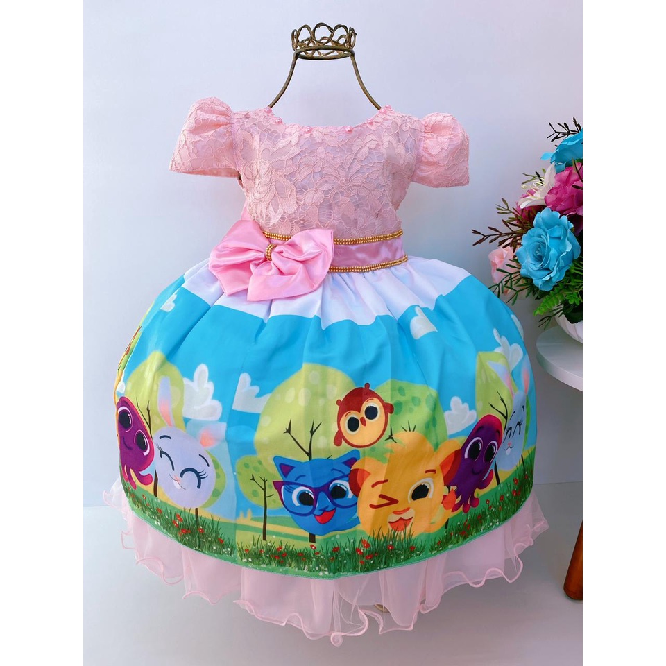 Vestido Infantil De Veludo Com Renda - Princesa Para Festas De Natal
