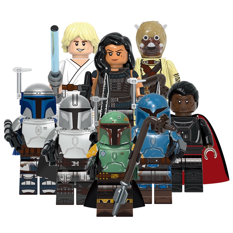 Guerra Espacial Boba Fett Din Djarin Koska Reeves Jango Mini Building ...