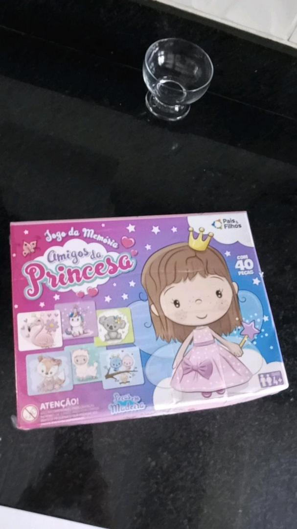 Pais & Filhos Jogo da Memoria Princesas 40 Peças, Rosa