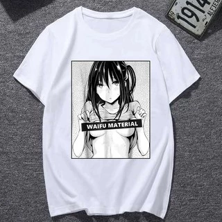 Camiseta T-shirt Algodão Unissex Anime Waifu Material Girl