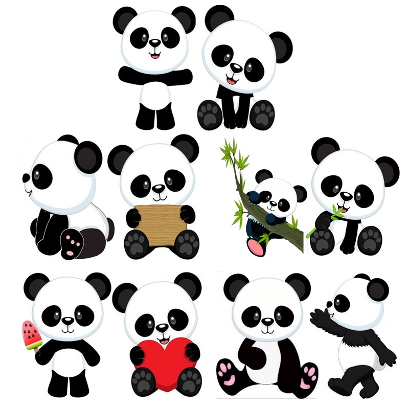 Acessórios para festa infantil, tema de panda, desenho, decorações