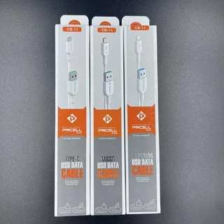 kit 10pcs Cabo V8 Micro Usb / Tipo C / iPhone Pmcell Resistente Cb-11 1 Metro Cor Branco