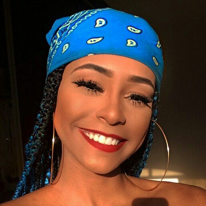 Bandana lenço estampada feminina e masculina 57 x 57 cm - Azul Claro