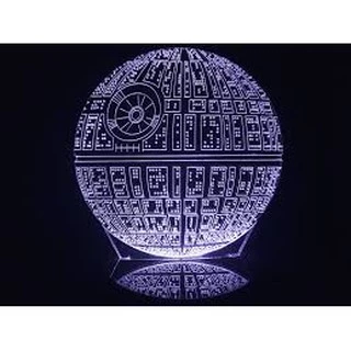 Abajur Luminária Acrílico Estrela Da Morte Star Wars