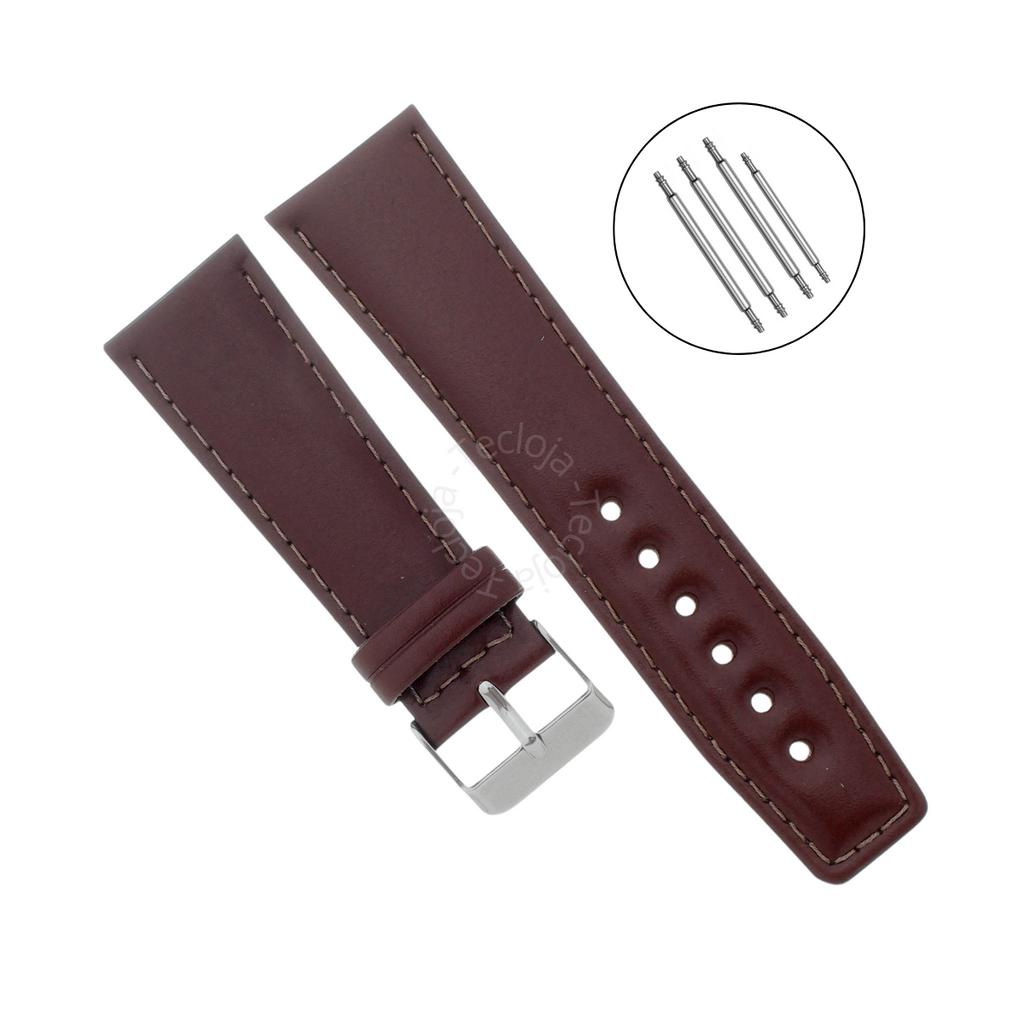 Pulseira Marrom Em Couro Para Relógio De Pulso 22mm, 24mm, 26mm ...