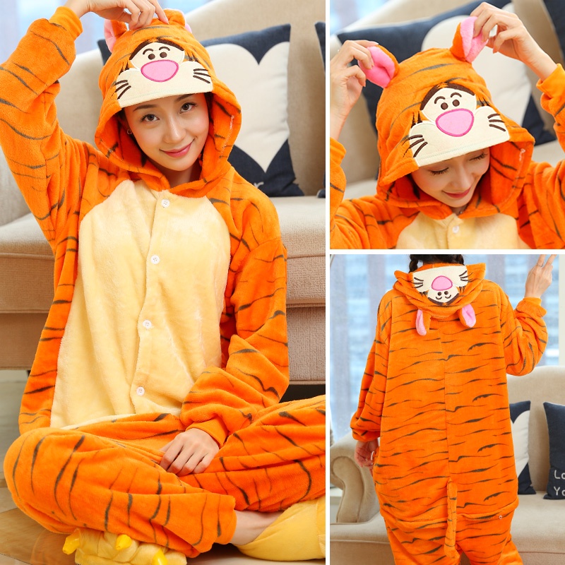 Macacão De Uma Peça Com Desenho De Tigre/Pikachu/Onesies/Kigurumi Para Masculino/Mulheres