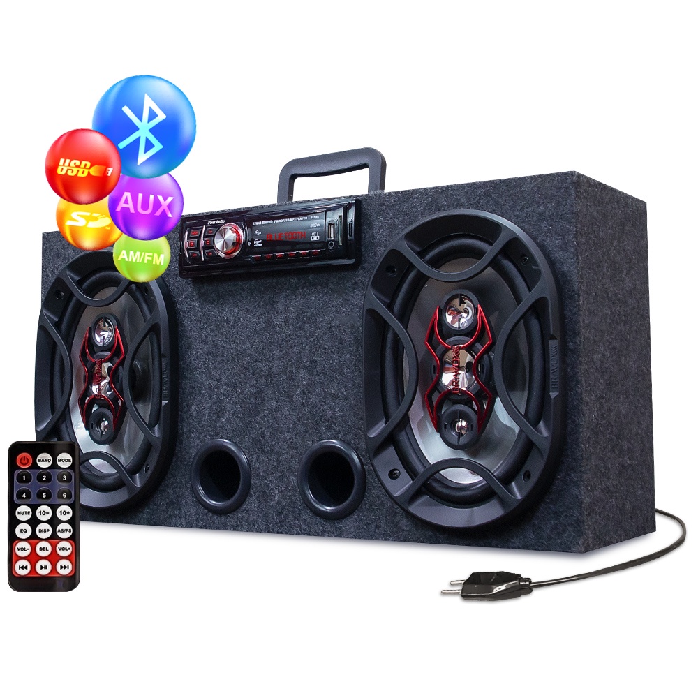 Caixa Bob Residencial Triton Taramps Usb Bluetooth Karaoke - oestesom