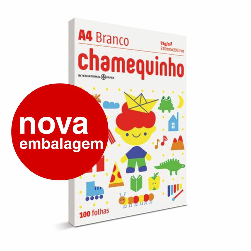 Papel Sulfite Branco A4 75g Pacote Com 100 Folhas Chamequinho Shopee Brasil 9022