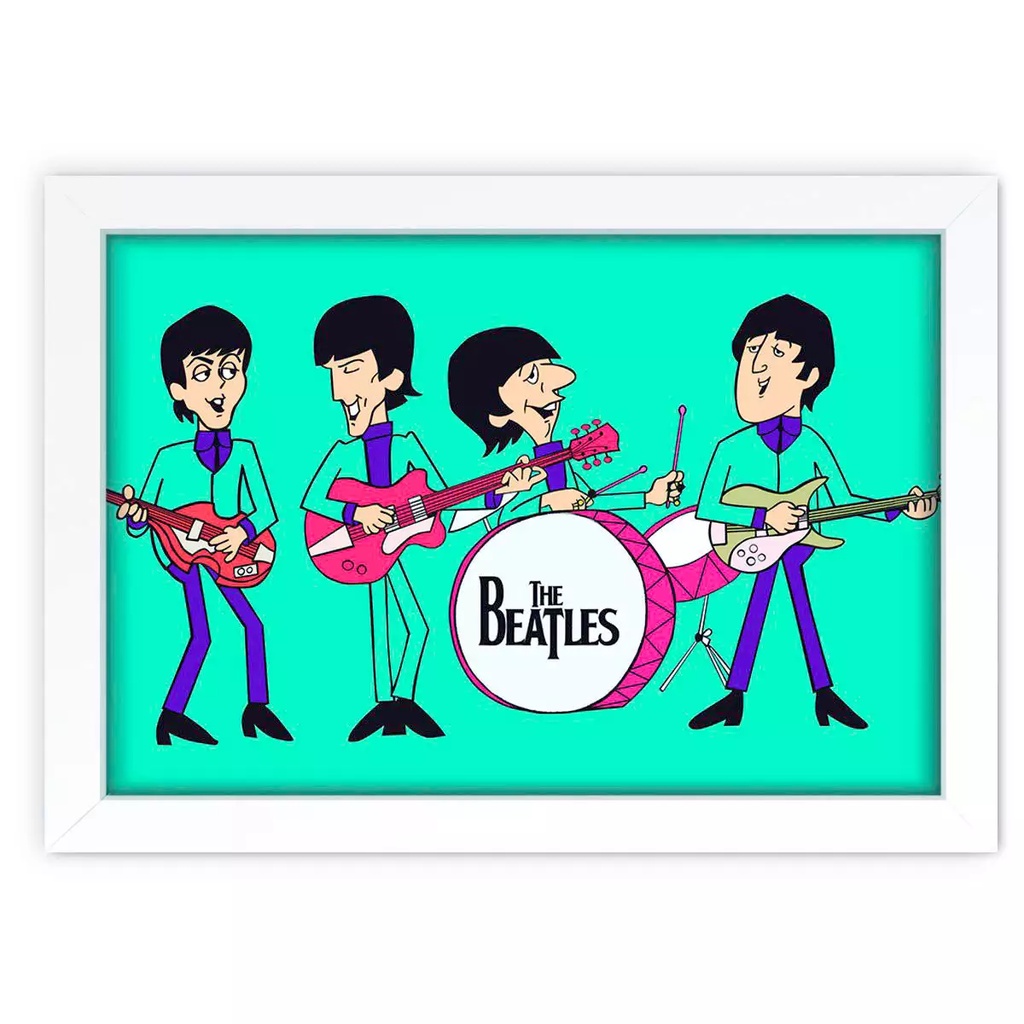 Quadro Decorativo The Beatles Banda de Rock Desenho | Shopee Brasil