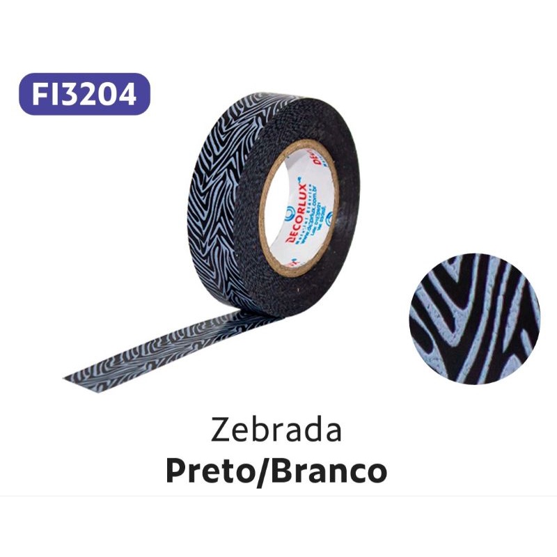 Fita Isolante Cores Especiais Zebrada Zebra preta e branca Biquini de ...