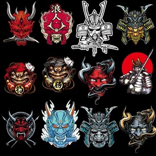 JDM Sticker Samurai Alma Motocicleta Japonês Oni Decalque Carro Onimusha Personalidade Guerreiro [Estoque Pronto]