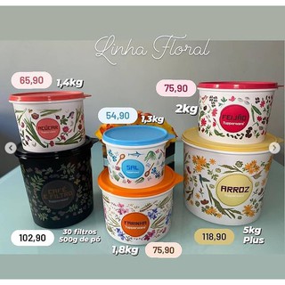 Linha Floral Tupperware® Tupper Caixa de Mantimentos | Shopee Brasil