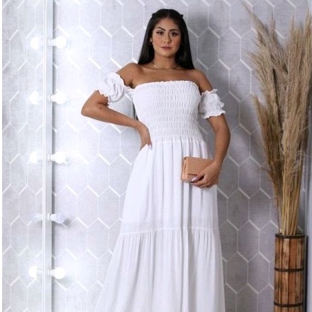 Vestido Branco Social Elegante Sofisticado Réveillon