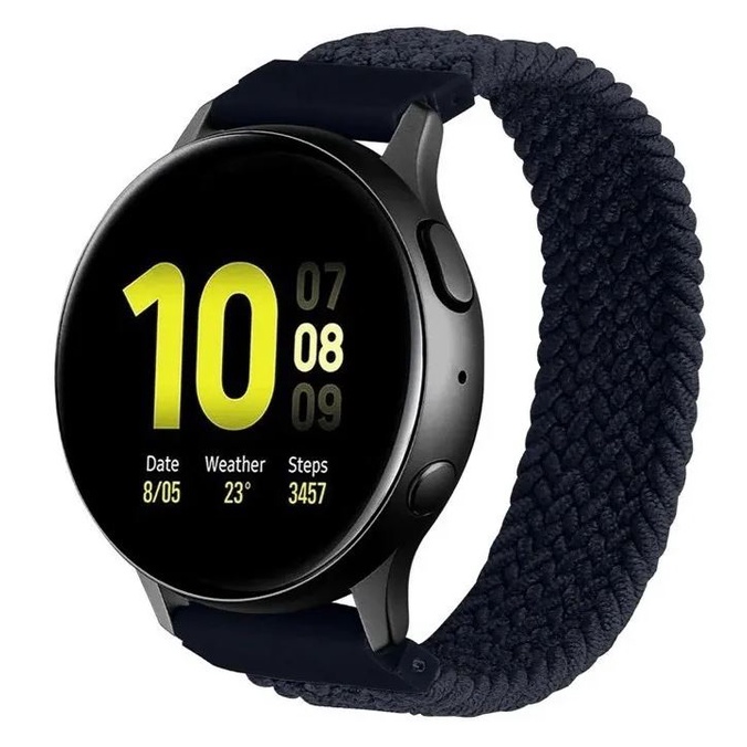 Pulseira de Nylon Elástico 20mm para Galaxy Watch Active 2 / Watch 3 41mm / Watch 4 / Amazfit Bip / GTS / P68 / P70 / P80 / T80