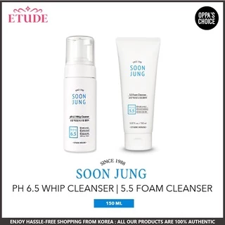 [READY TO SHIP] ETUDE SOON JUNG CLEANSER 150ML (5.5 FOAM CLEANSER / PH 6.5 WHIP CLEANSER)