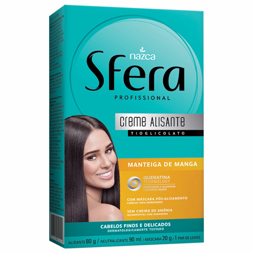 Kit Creme Alisante Sfera Manteiga De Manga Cabelos Finos E Delicados ...
